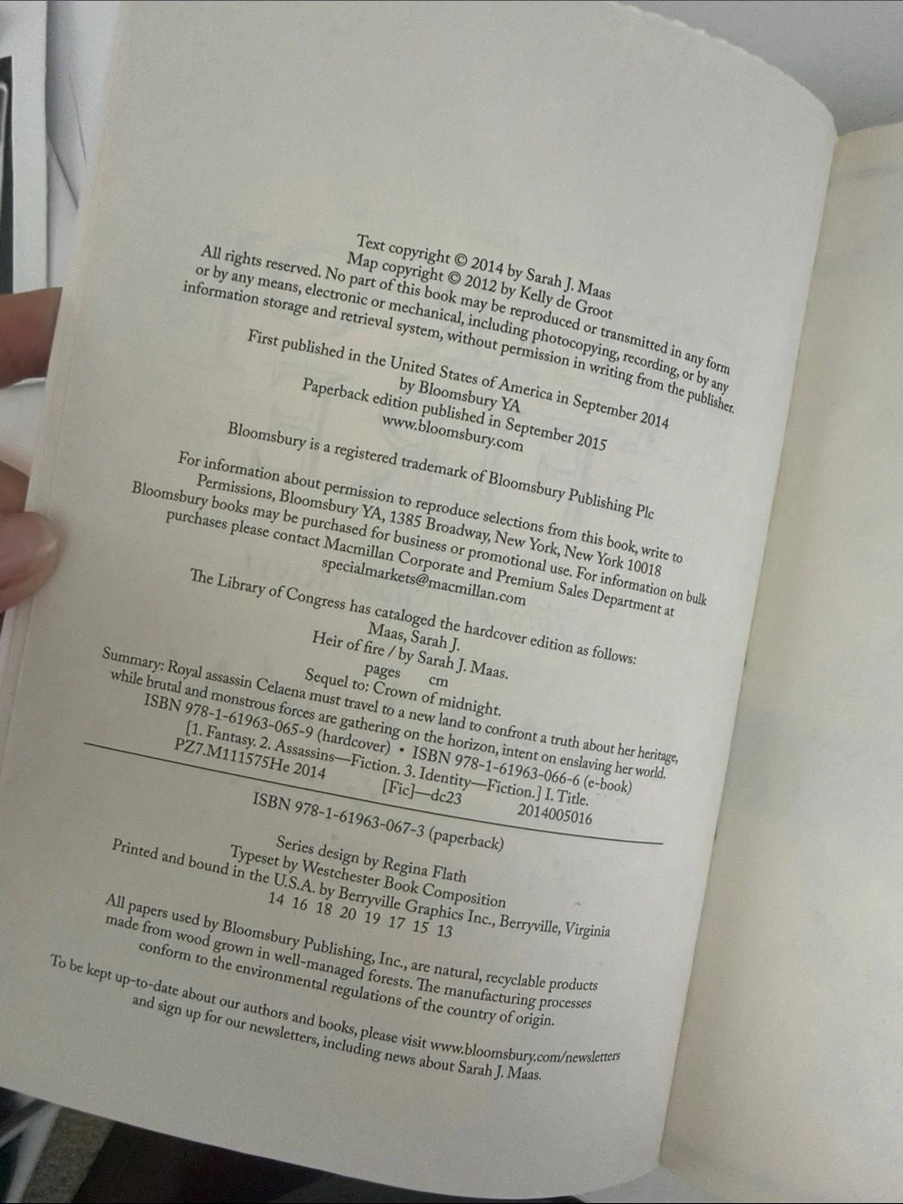 Heir of fire - Throne of glass - first paperback printing - factory miscut